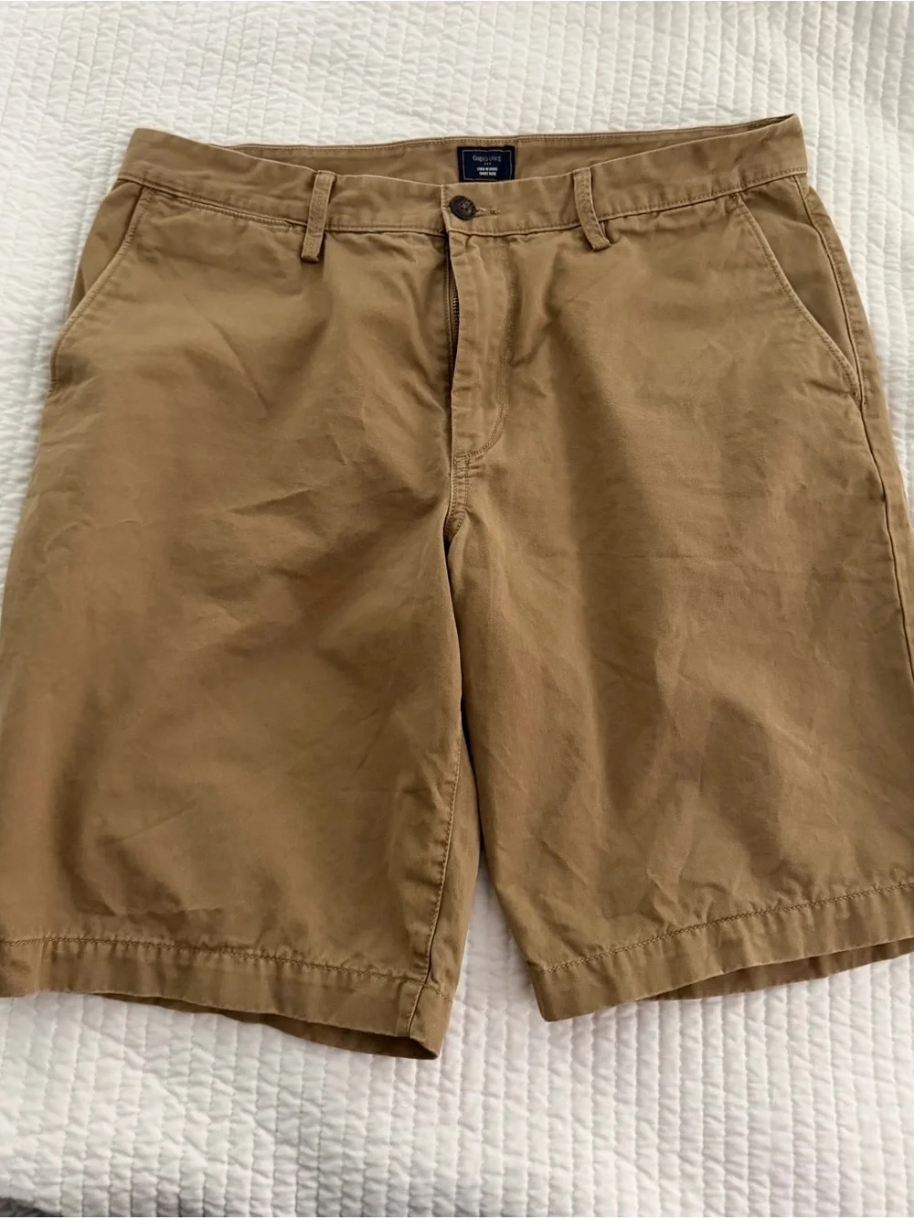 GAP Men's Tan Flat-Front Shorts